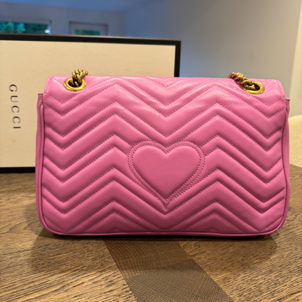 Gucci Marmont Shoulder Pink Purse - Picture 2 of 6